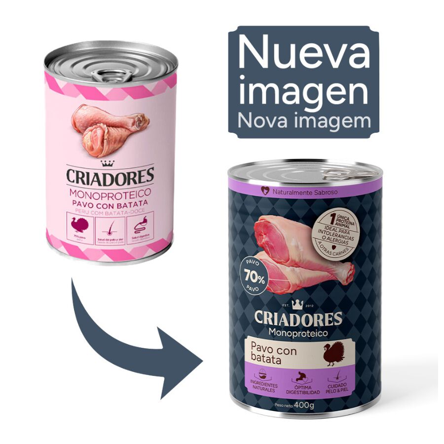 400 g Criadores Monoproteico Pavo y Batatas lata para perros, , large Imagen numero 2