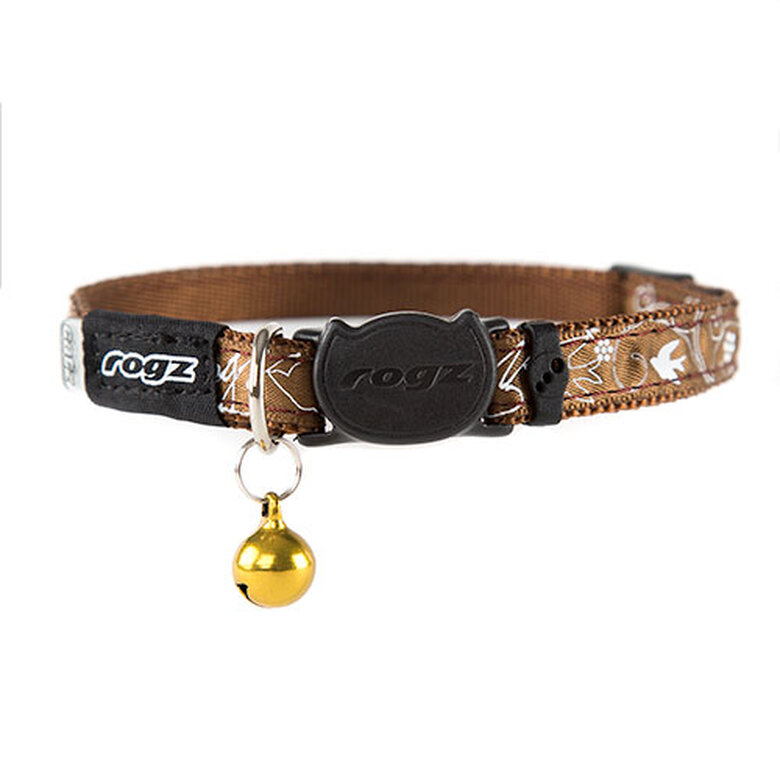 Rogz Silkycat collar para gato marrón con letras image number null