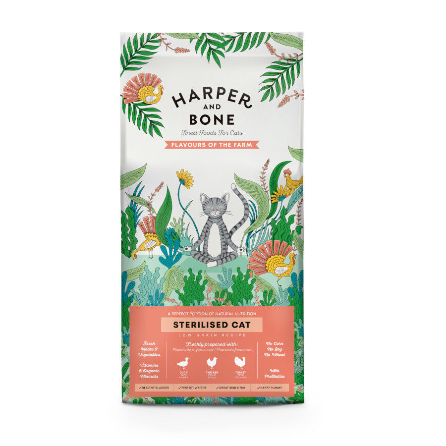 Harper & Bone Flavours Farm Pienso Sabores Granja Esterilizado  para gatos