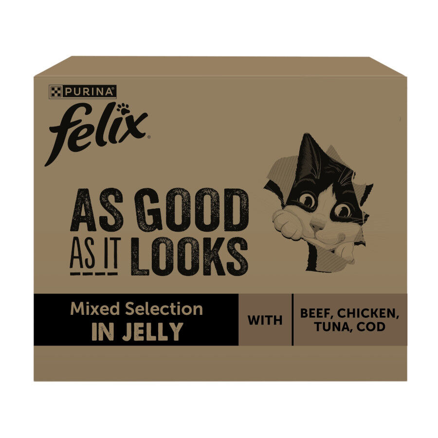 Felix Fantastic Mix Carne Gelatina sobre para gatos thumbnail