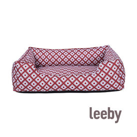 Leeby cama impermeable roja para perros