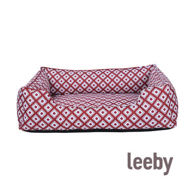 Leeby cama impermeable roja para perros