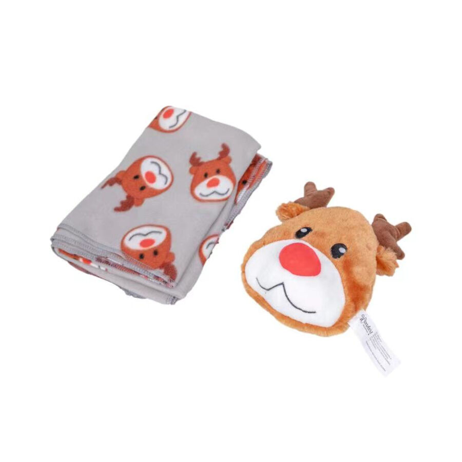 Wonder Christmas Festive Gift Pack Peluche y Manta para perros thumbnail