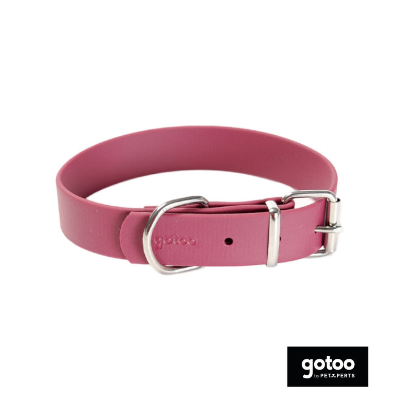 Gotoo Collar Biothane rojo vino para perros thumbnail