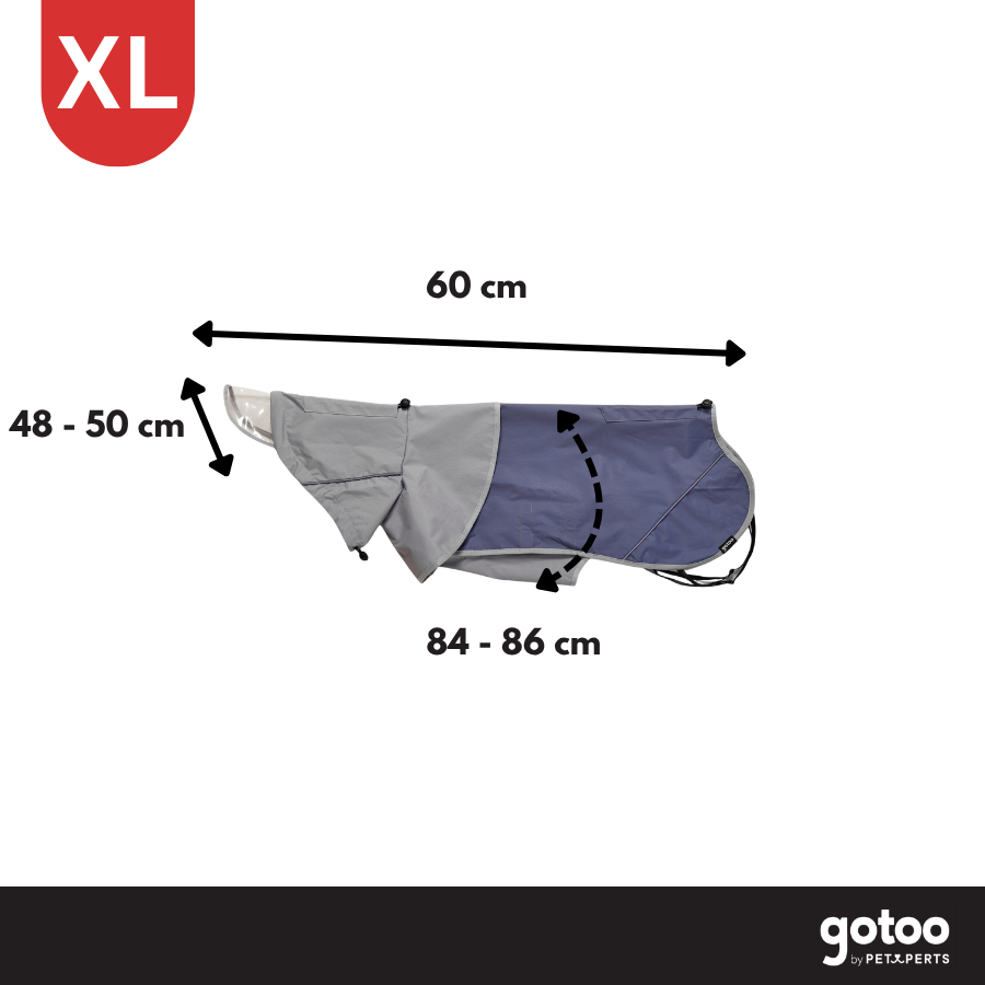 Gotoo Impermeable Gris con Capucha para perros, , large Imagen numero 4