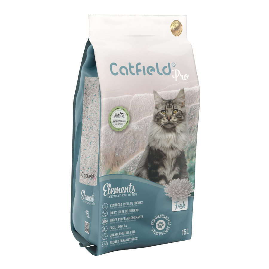 15 L Catfield Elements Fresh Arena Aglomerante Natural para gatos, , large Imagen numero 1