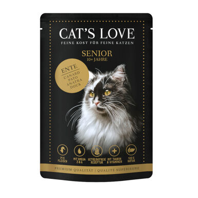 Cat’s Love Senior Pato en Gelatina sobre para gatos