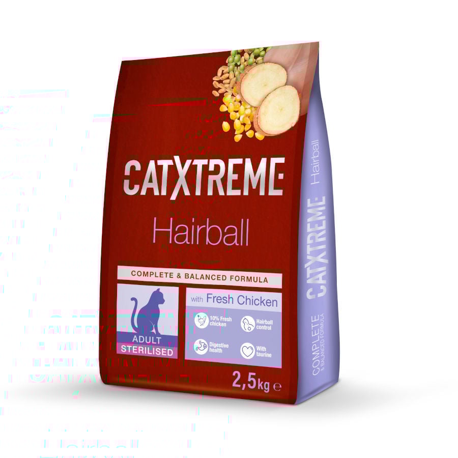2.5 kg Catxtreme Sterilised Hairball pienso, , large Imagen numero 1
