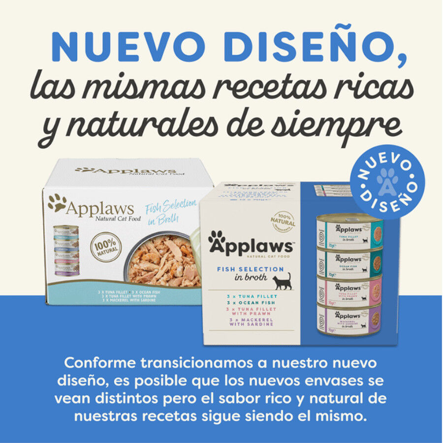 48 latas x 12 latas x 70 g Applaws Fish Collection Lata para gatos &iexcl;Pack ahorro!, , large Imagen numero 2