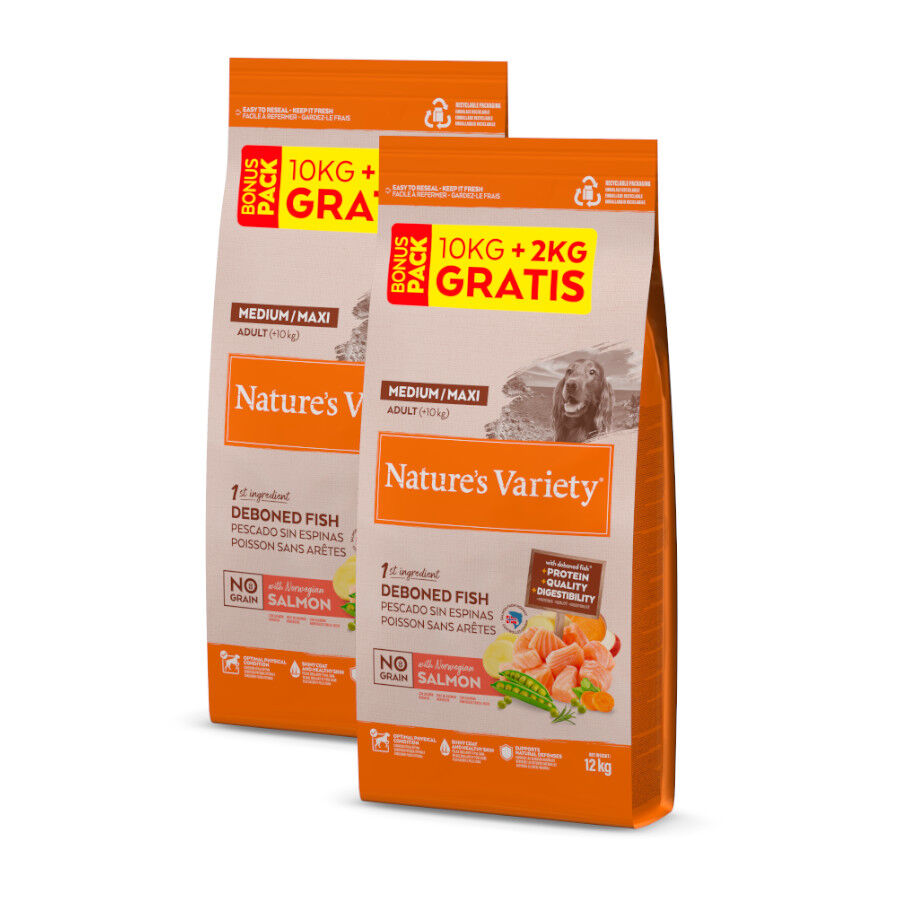 Nature&#039;s Variety No Grain Adult Medium Maxi Salmón pienso para perros thumbnail