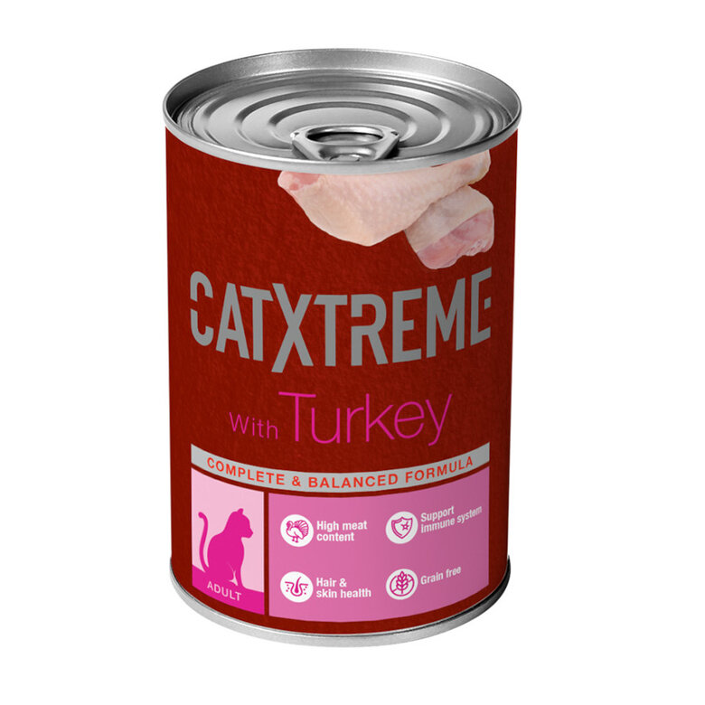 400 g Catxtreme Pavo en paté lata para gatos,  Imagen numero 1 400 g Catxtreme Pavo en paté lata para gatos, , large Imagen numero 1