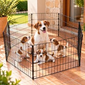 Outech Perrera Plegable Negra para perros