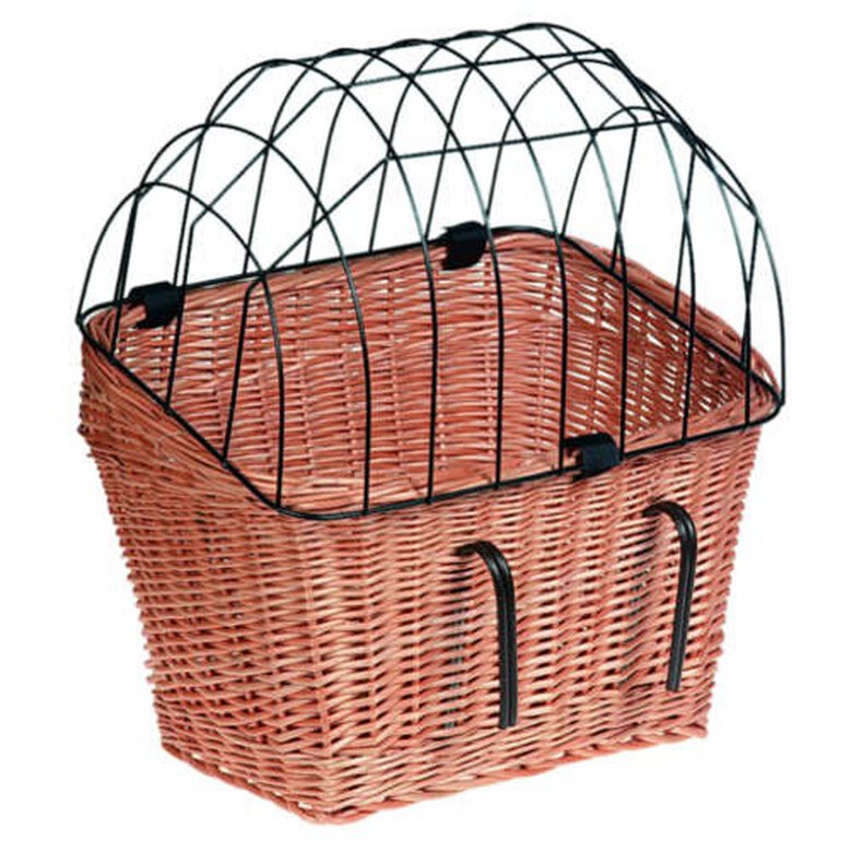 Flamingo mascotas cesta de mimbre para bicicleta image number null