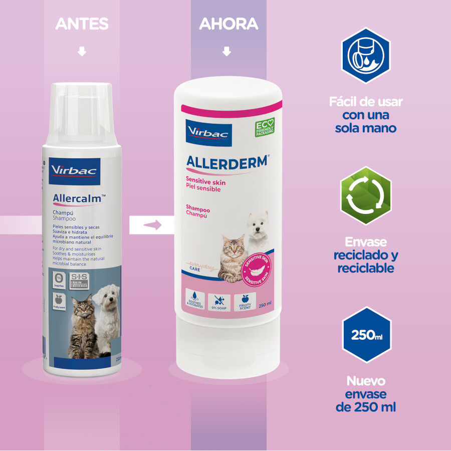 Virbac Allerderm Champú Piel Sensible para perros y gatos thumbnail