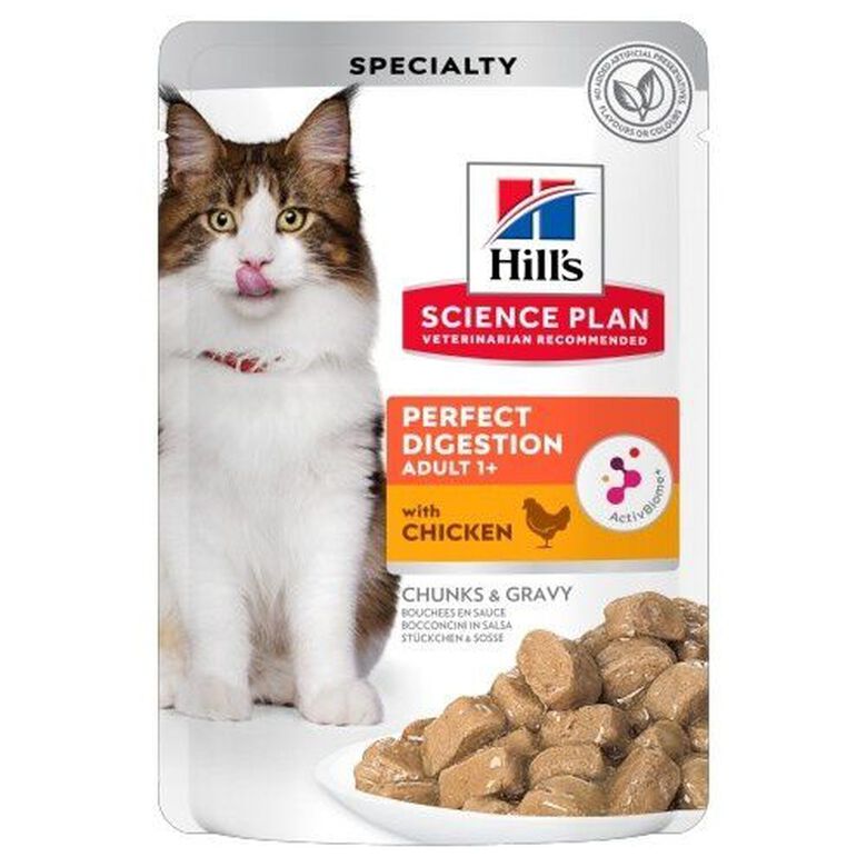 Hill&#039;s Science Plan Adult Perfect Digestion Pollo comida húmeda para gatos thumbnail