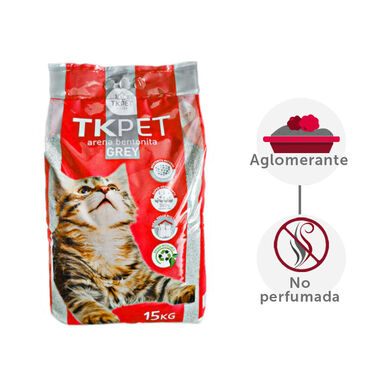 TK-Pet Arena Aglomerante Grey de Bentonita para gatos