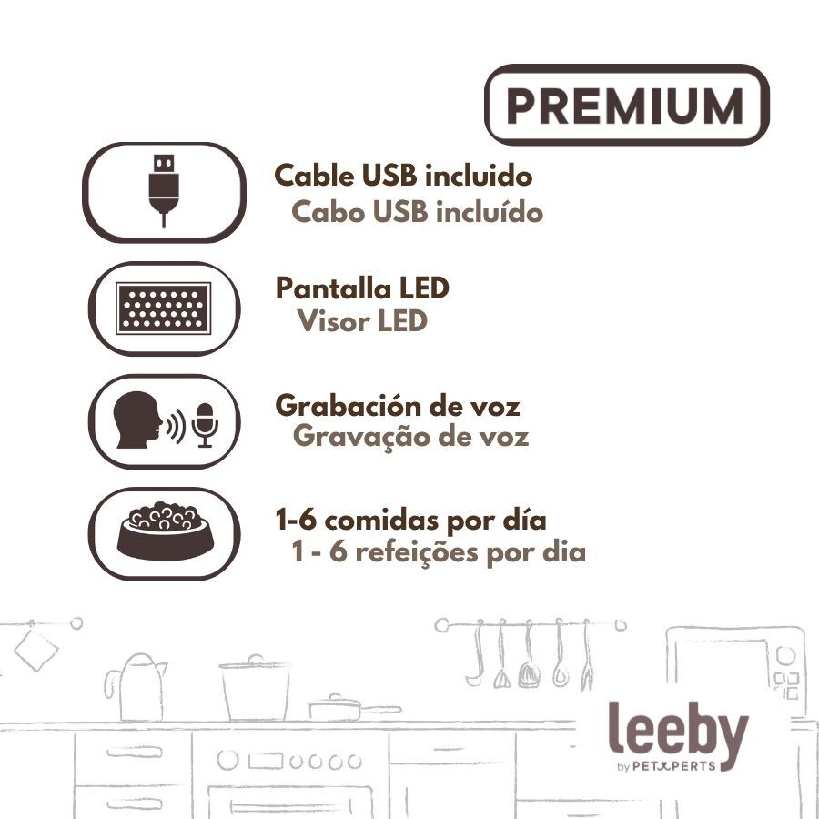 Leeby Comedero Autom&aacute;tico Programable Circular para perros y gatos, , large Imagen numero 5
