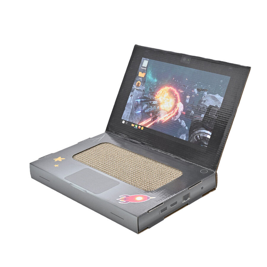 Leeby Lily rascador de cartón en forma de ordenador para gatos