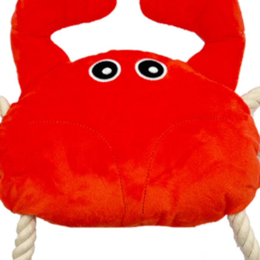 Tootoy! Comfort Fresh Crab peluche con cuerda para perros thumbnail