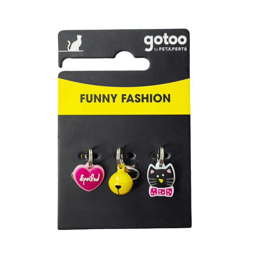 Gotoo Conjunto de chapas rosas para gatos thumbnail