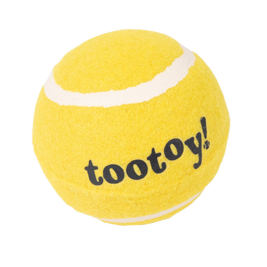 Tootoy! Chase Squeaker Ball Amarilla pelota de tenis para perros, , large Imagen numero 2