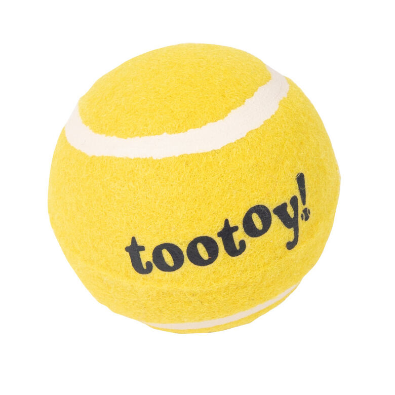 Tootoy! Chase Squeaker Ball Amarilla pelota de tenis para perros thumbnail