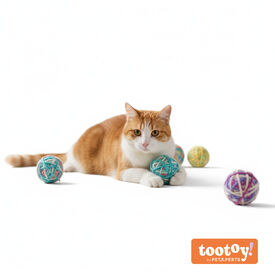 Tootoy! Pack de Ovillos de Lana Coloridos para gatitos