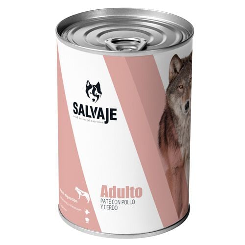 400 g Salvaje Adulto Pollo y Cerdo en pat&eacute; lata para perros, , large Imagen numero 1