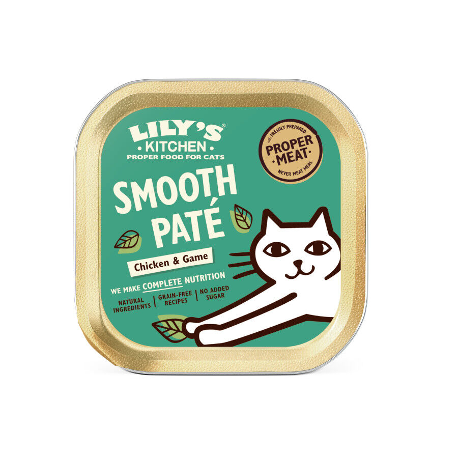 Lily&#039;s Kitchen Pollo con Pavo, Ciervo, y Cerdo paté en tarrina para gatos