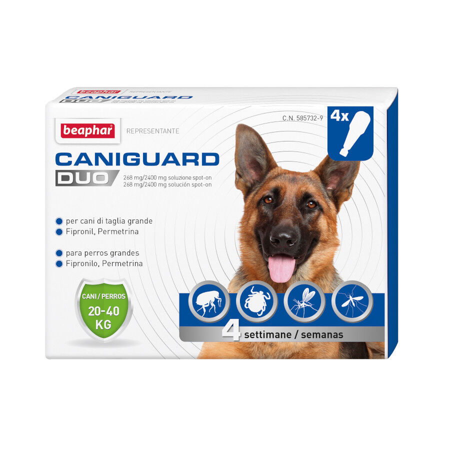 Beaphar Caniguard Duo Pipetas Antiparasitarias para perros grandes, , large Imagen numero 1