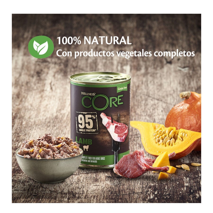 400 g Wellness Core Cordero con Calabaza lata para perros, , large Imagen numero 2