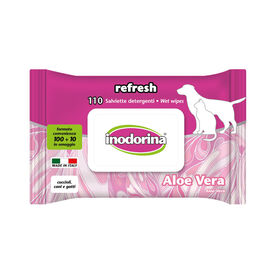 Inodorina Refresh Toallitas H&uacute;medas Aloe Vera para perros y gatos