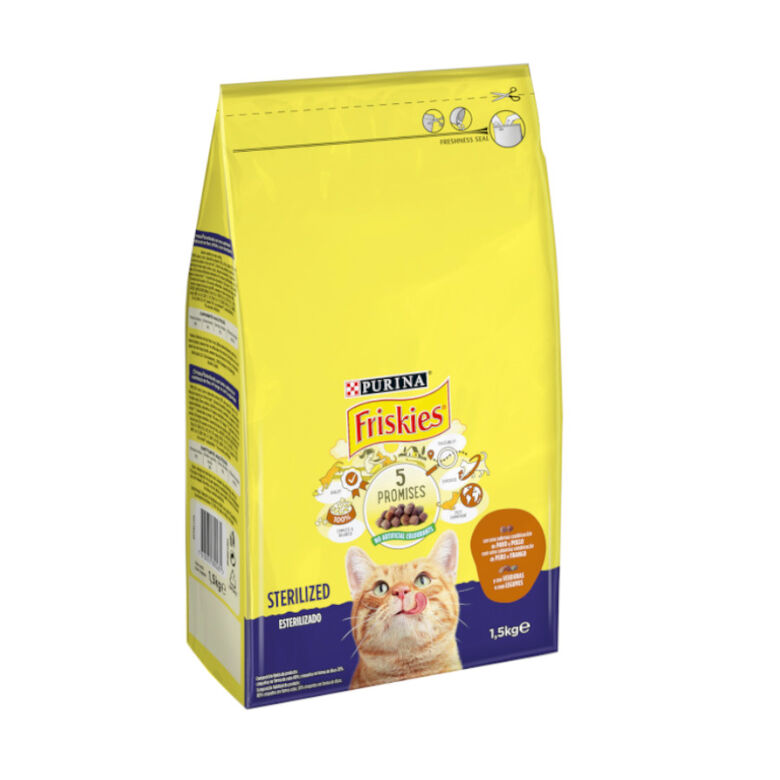 Friskies Sterilized Pollo y Pavo con Verduras pienso para gatos thumbnail