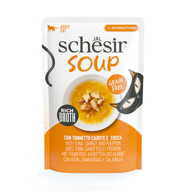 Schesir Atún con Calabaza Grain Free en Sopa sobre para gatos