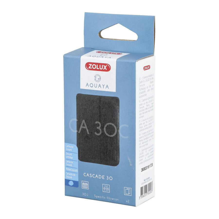 Zolux Aquaya Cascada 30 Zeocarb Recambio de filtro para acuarios