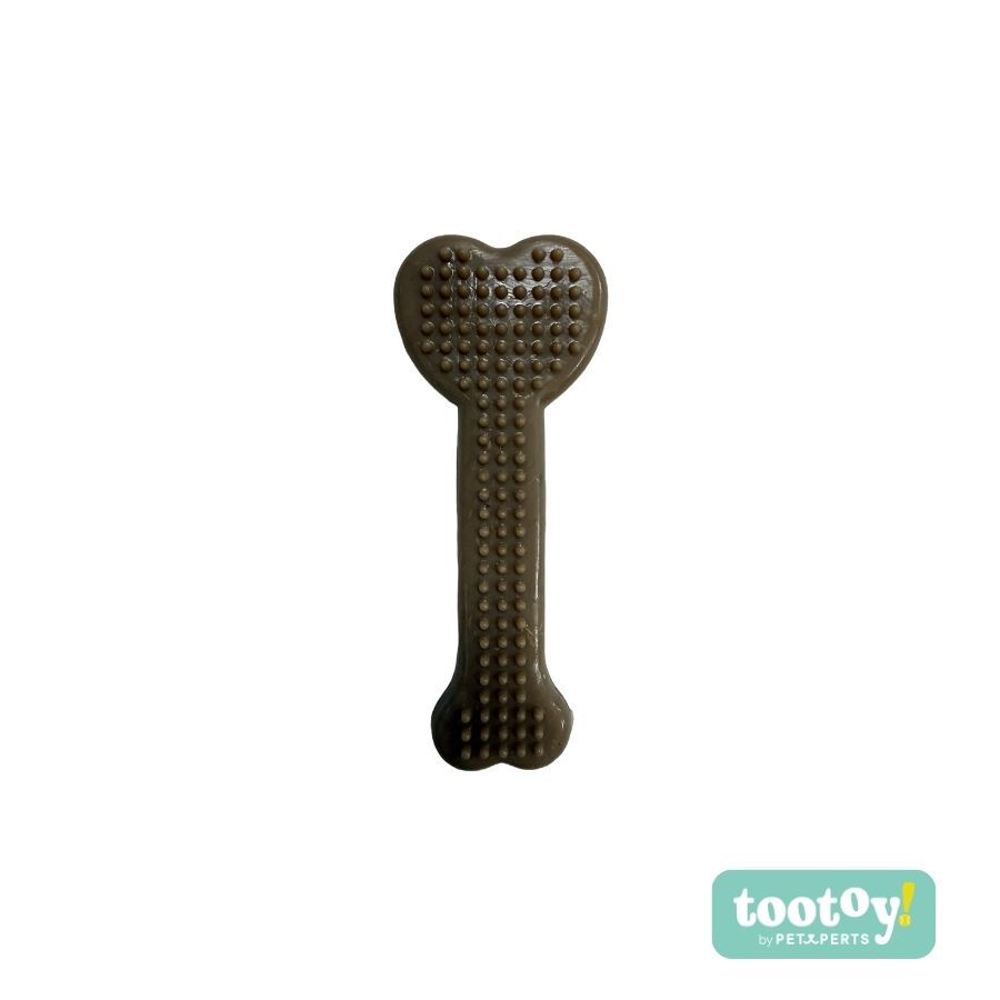 Tootoy! Puppy Hueso Llave Coraz&oacute;n Marr&oacute;n Juguete para perros, , large Imagen numero 2