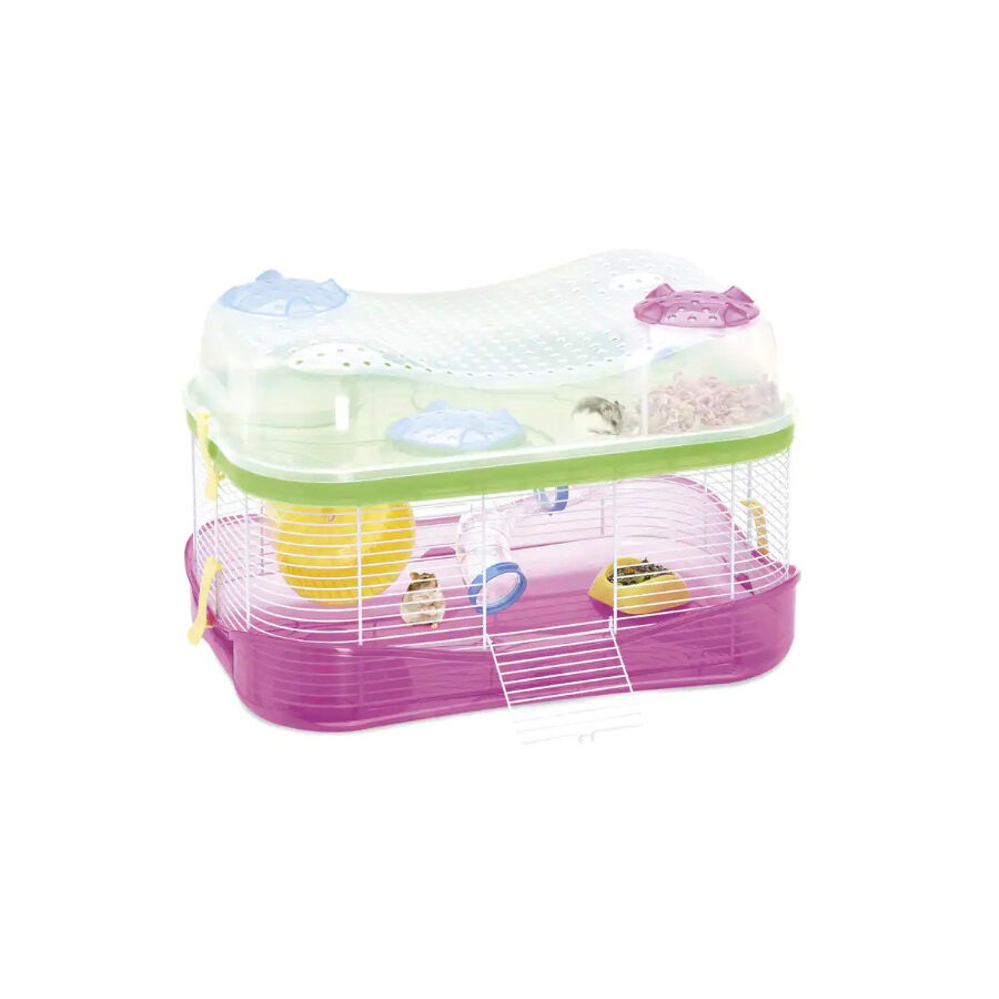 Imac Fantasy Jaula con 2 Niveles y Rueda para h&aacute;msteres, , large Imagen numero 1