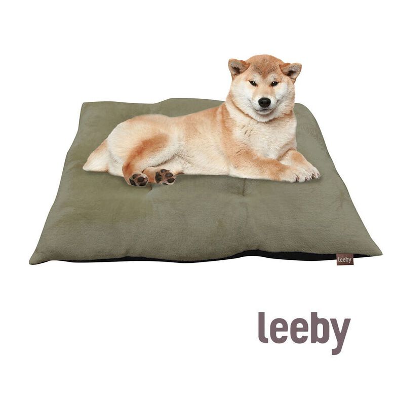 Leeby Cojín Acolchado de Terciopelo Verde para perros thumbnail