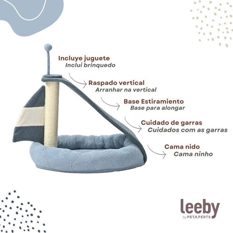 Leeby Koko rascador con cama y juguete para gatitos thumbnail