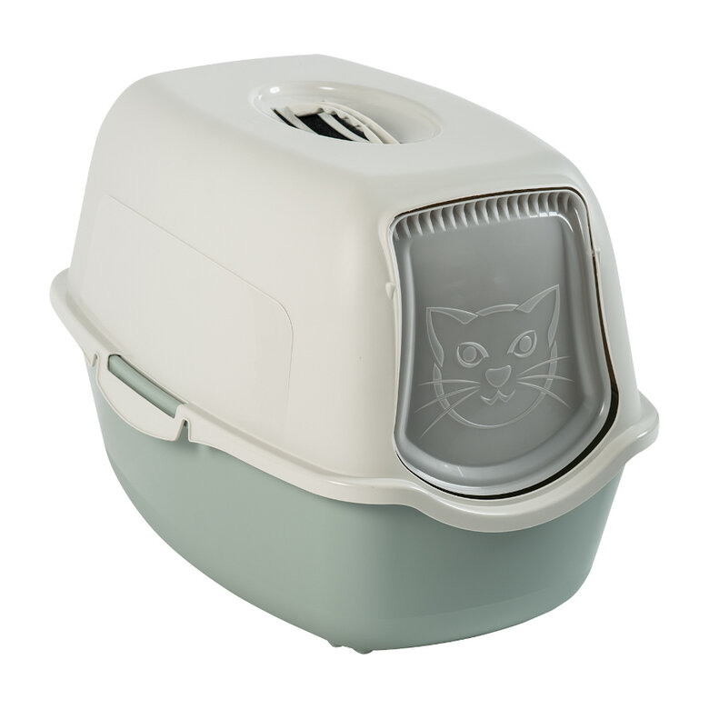 Rotho Eco Bailey Arenero Blanco y Verde Salvia para gatos,  Imagen numero 1 Rotho Eco Bailey Arenero Blanco y Verde Salvia para gatos, , large Imagen numero 1
