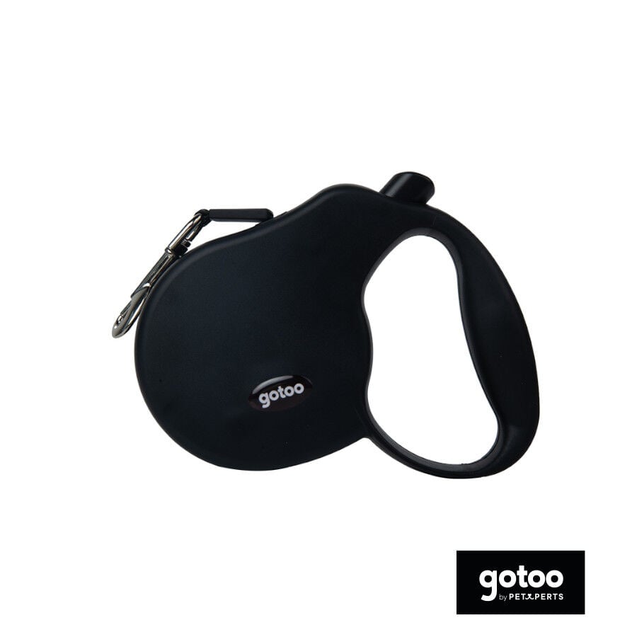 Gotoo Correa extensible negra para perros, , large Imagen numero 2