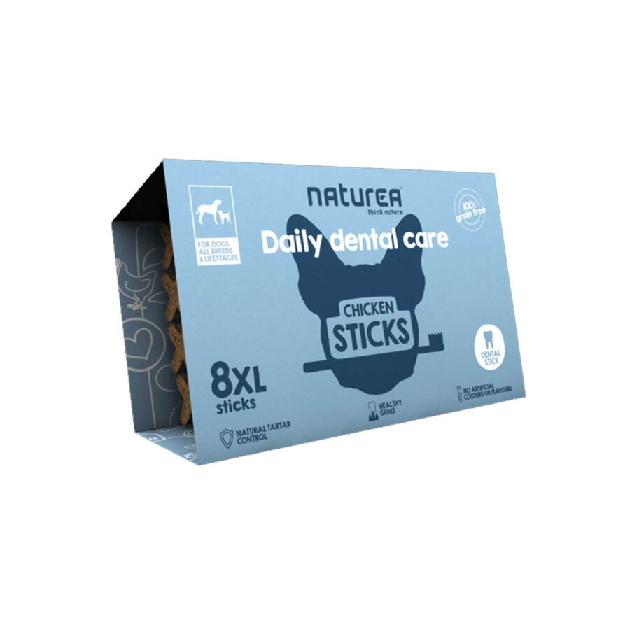 8 barritas Naturea Snacks Dentales XL Daily Care de Pollo para perros, , large Imagen numero 1