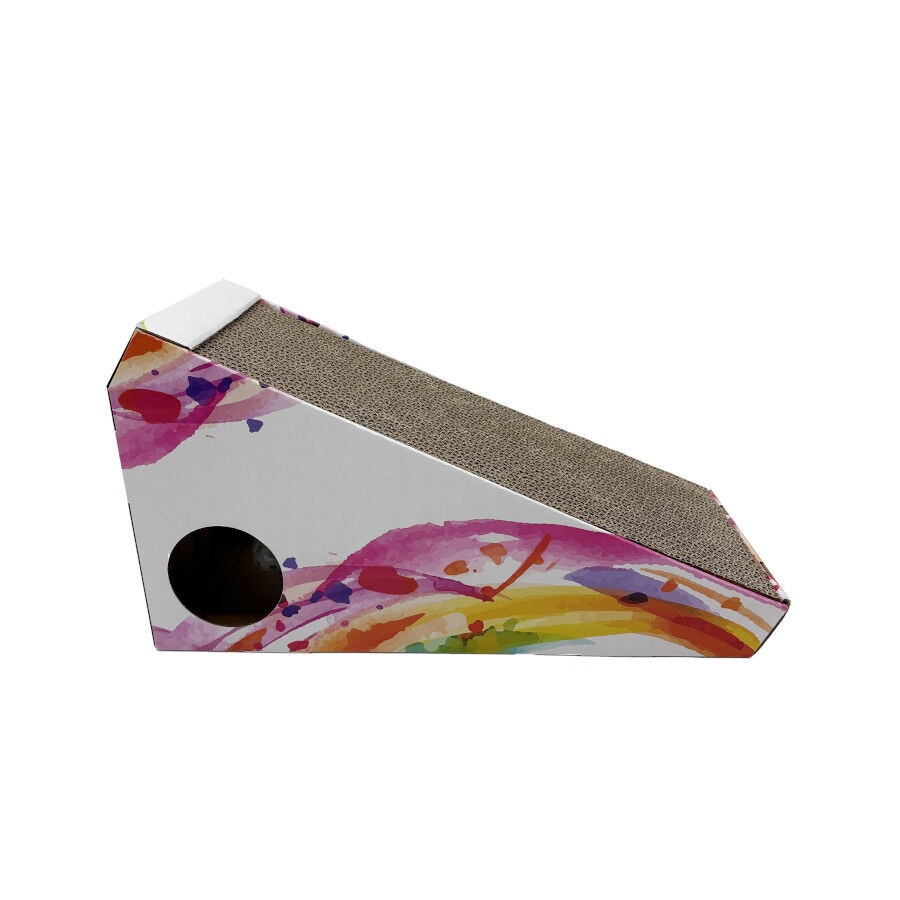 Leeby Walter rascador de cartón horizontal con bola para gatos