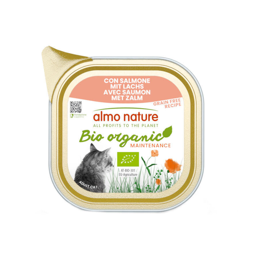 Almo Nature Bio Organic Maintenance Grain Free de Salmon tarrina para gatos