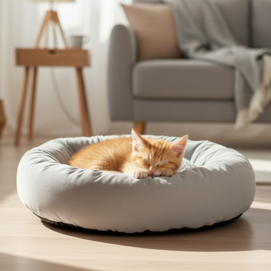 Leeby Cama Donut Gris para gatos, , large Imagen numero 1