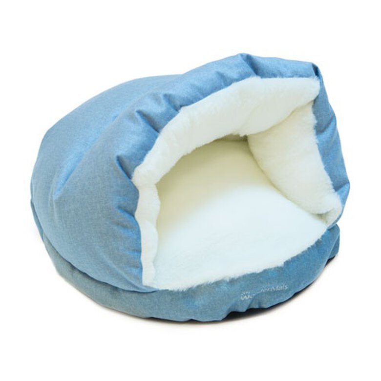 Wondermals Luxe celeste cama cueva para gatos Imagen numero 1 Wondermals Luxe celeste cama cueva para gatos Imagen numero 1