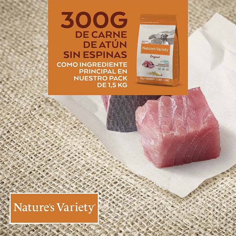 1.5 kg Nature's Variety Original Adult Mini Atún pienso para perros,  Imagen numero 4 1.5 kg Nature's Variety Original Adult Mini Atún pienso para perros, , large Imagen numero 4