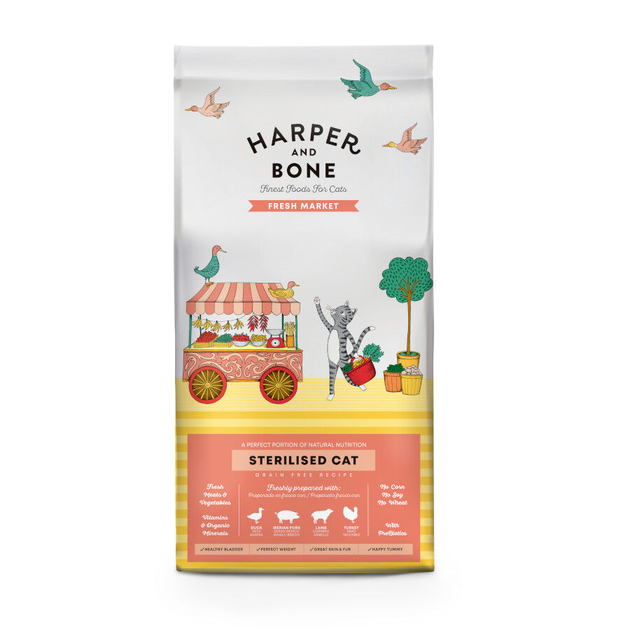 5 kg Harper & Bone Fresh Market Pienso Carne Esterilizado para gatos, , large Imagen numero 1