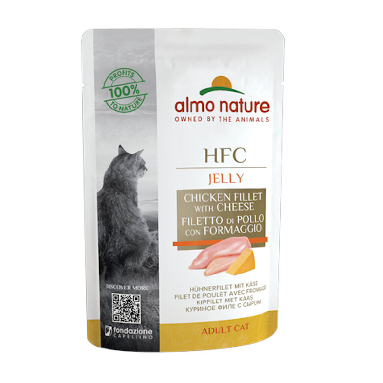 Almo Nature HFC cuisine pollo y queso para gatos. image number null