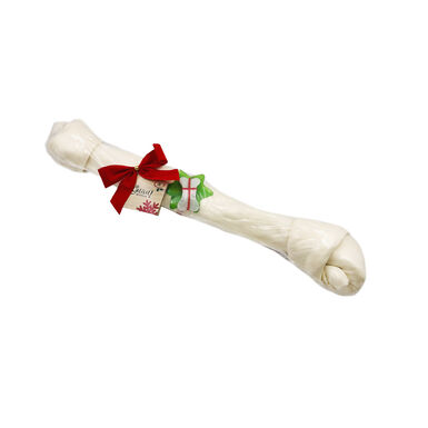 Guau Christmas Hueso de Cuero Grande para perros